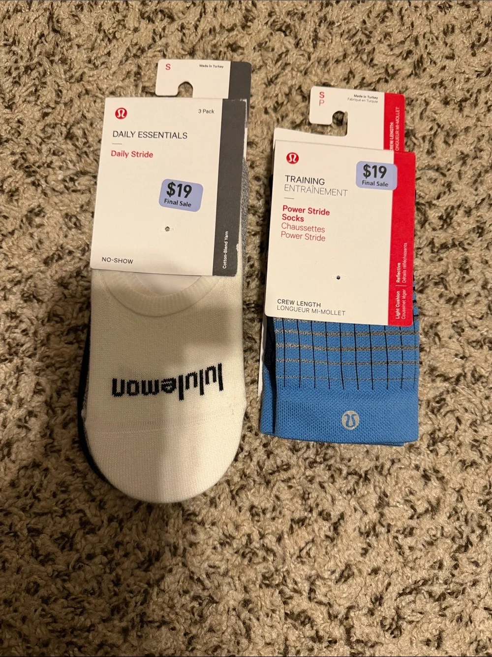Brand new Lululemon woman’s socks sets-3pack+single